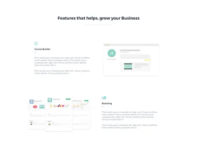 Features Section features flat design website design
