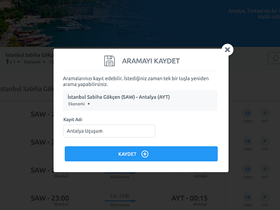 Flight Search Save save search share