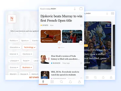 News - Onboard & Landing blog cards clean light list news onboard ui kit