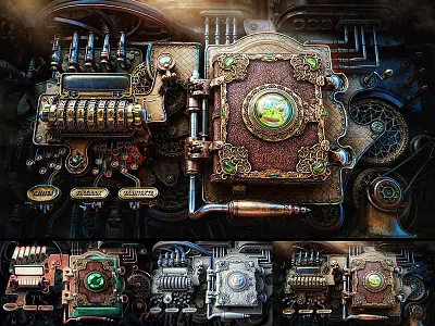 Gladiator Story 3d alekscg book cgi concept engine gladiator kuskov metal render steampunk