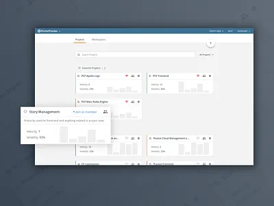 Tracker Dashboard dashboard design pivotal tracker sketch tracker ui ux