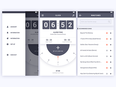 Clock app data icon illustration ios iphone ui