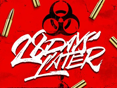 28dayslater calligraphy fun handmade lettering music print printing sign t shirt video wear writing