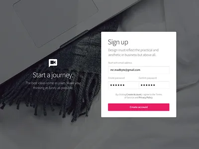 Slide #125 button form header input sign in sign up slide slides video