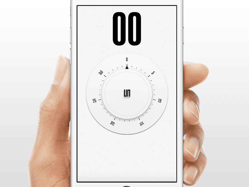 Original timer app - UX interaction app braun button industrial interaction knob organic principle prototype rams timer ui