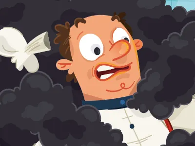 Oh and there's a cook! cat children book cook kitchen