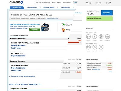 Imporved Chase Online Dashboard Wireframes chase dashboard finance wireframes