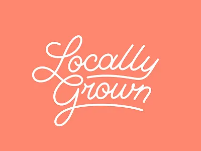 Locally Grown city farmer grown lettering local logotype market neon new york typography wework