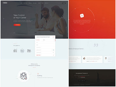Landing clean design flat form gradient icons landing logo redesign ui web