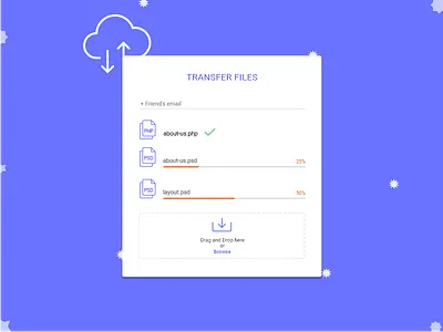 Transfer Files form transfer upload