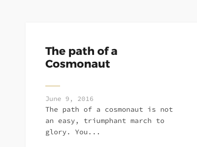 Article List Layout blog css flex box interface layout ui web design website