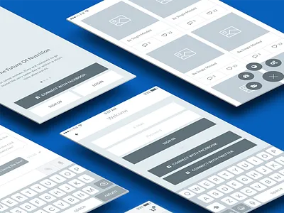 Field Mobile Wireframe Kit app blue kit mobile ui user ux wireframe