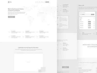 Mimir Wireframe animation coding dashboard design development grey web design website