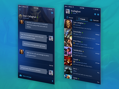 Daily UI #013 / Direct Messaging 013 battle.net blizzard daily ui direct messaging messaging ui video games