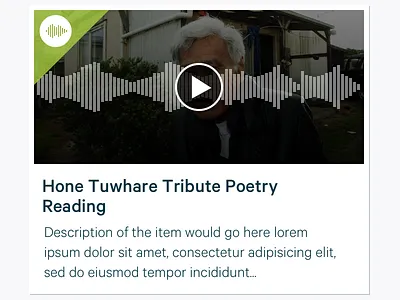 Audio Item Small audio