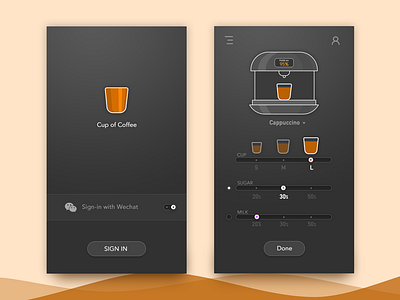 #coffee #Daily UI black coffee ui