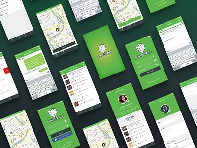 Board Gamer app board gamer chat games ios iphone library map social ui ux