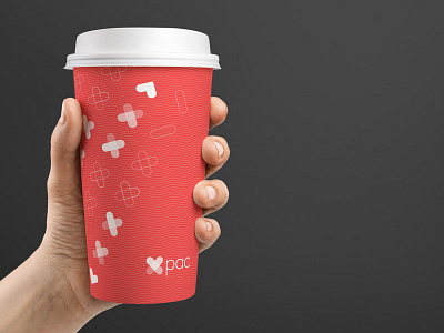 Comin' In Hot aids branding campaign coffee cup hiv minimal mockup pattern patterns red simple