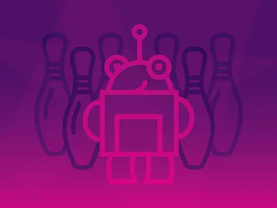 Roger Bowling Poster bowling gradient kevin engle moz robot roger