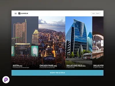 Silvercar Location Select animation handsome motion principle product design transition ui ux web