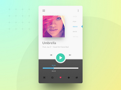 Music Player app interface ios media media player mobile music music player player seek bar ui ux