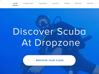 Diveshop bootstrap clean homepage modern ui uiux user interface design website design white space
