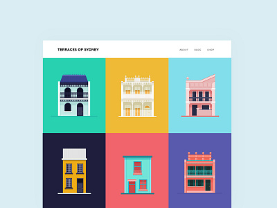 My weekend project architecture building homes illustration sydney terraces ui website