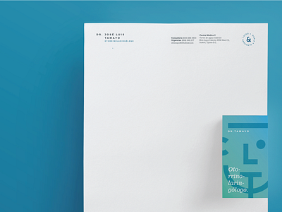 Tamayo's Business Cards branding business cards letters logo logomark medicine minimalism otorhinolaryngology type logo