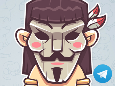 All masks aborigine character funny illustration mask sticker vector