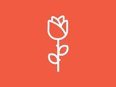 With This Rose... adventure branding design flower icon illustration lines logo nature portland rose vector