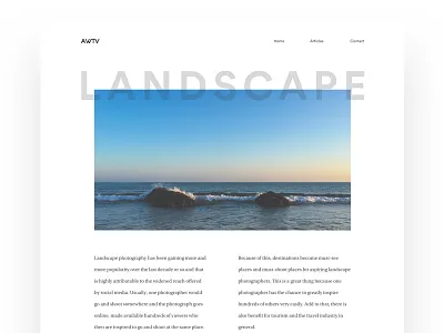 AWTV - Design blog clean design minimal travel ui ux