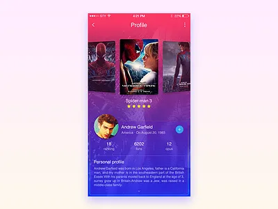 Profile ios profile star ui ux