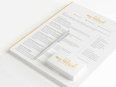 AH Consulting Personal Brand business cards design graphic resume website