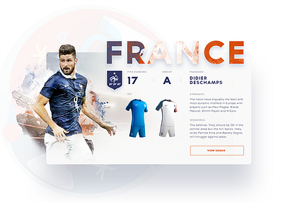 France team profile euro football sport ui ux vietnam