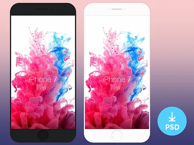 Minimal iPhone 7 Concept Template app black concept free freebie iphone minimal mockup psd showcase template