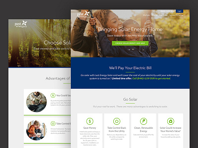 Just Energy Solar Website energy environment environmental just energy solar solar web web design