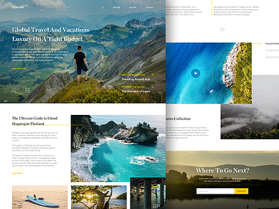 Travelle Blog Design adventure beach blog design inspired island landscape layout magazine nature travel website