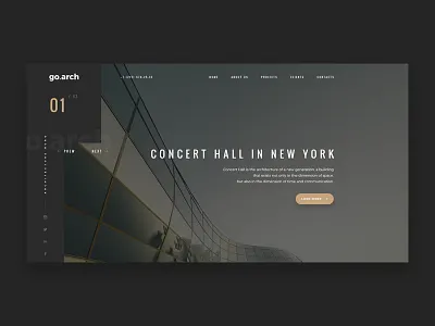 go.arch architecture bureau black version architect flat interior webdesign