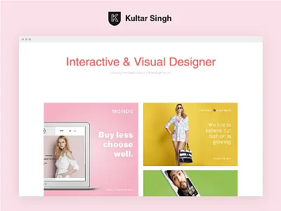 Personal Portfolio clean design flat landing minimal modern page personal portfolio ui web website