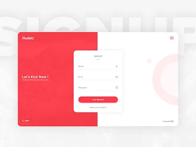 Sign Up app design flat grid ios login signin signup ui ux web