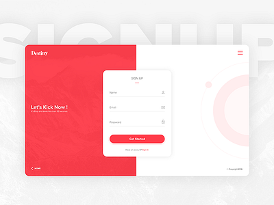 Sign Up app design flat grid ios login signin signup ui ux web