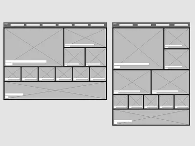 Tablet Wireframes - Adobe XD adobe xd card layout ipad tablet wireframes