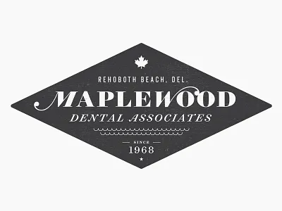 Maplewood - No. 2 badge badge logo dentist logo design maple maple leaf projekt inc. sean costik water waves