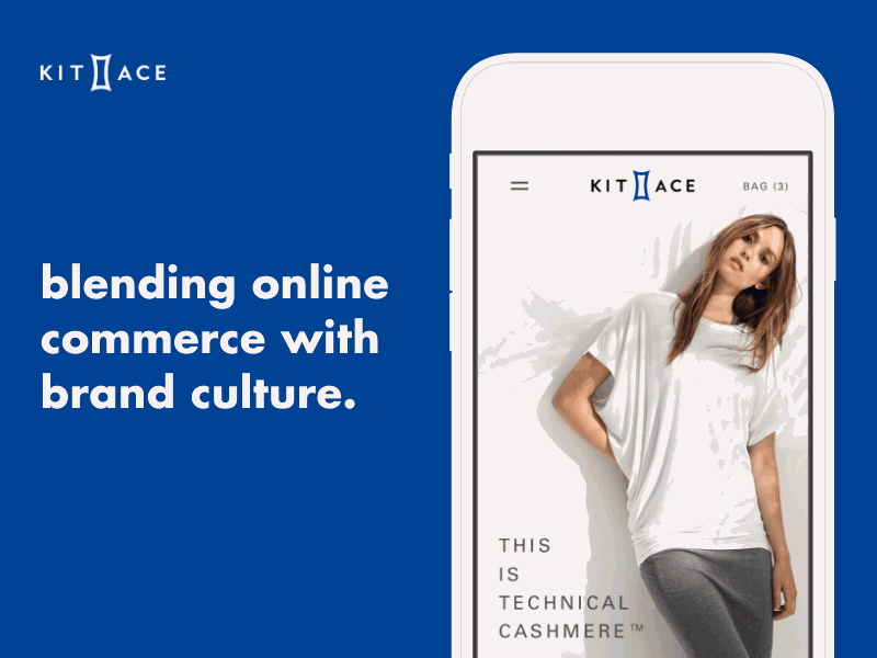 Kit and Ace - Homepage Mobile branding clean design digital fashion feed grid mobile ui web