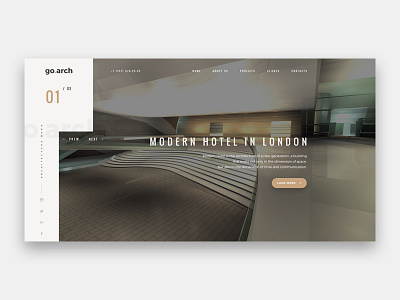 go.arch architecture bureau white version architect flat interior webdesign