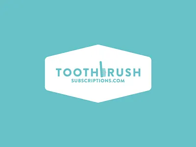 ToothbrushSubscriptions.com brand branding dental identity logo startup teal teeth toothbrush
