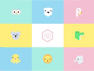 Alo Animal Family animals character cute fun illustration kids toddler