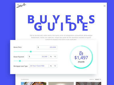 Realtor Calculator agent calculator dashboard home homepage navigation real estate realtor roi ui web website