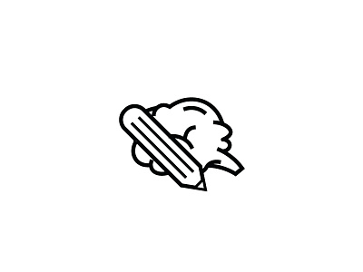 Creativity - Icon black brain download icon icons idea light minimal outline pencil resource