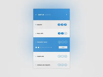 Daily UI :: 37 - Workout Tracker daily ui dailyui flat israel tracker workout